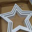 3 PCS Rustic Wooden Craft Stars | Handmade Tabletop Decor for Christmas Centerpiece, Fireplace Mantle & Shelf, DIY Ornament for Holiday Home and New Year Displays