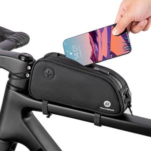 ROCKBROS Top Tube Bike Bag Bicycle Top Tube Bag Front Frame Bag Cycling Accessories Bike Pouch Lightweight Portable New Mounting System (STYLE 2)