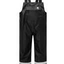 RainRider Bib Rain Pants for Men Waterproof Rain Gear for Women Workwear Bib Overalls Trousers for Fishing(Black,XXL)