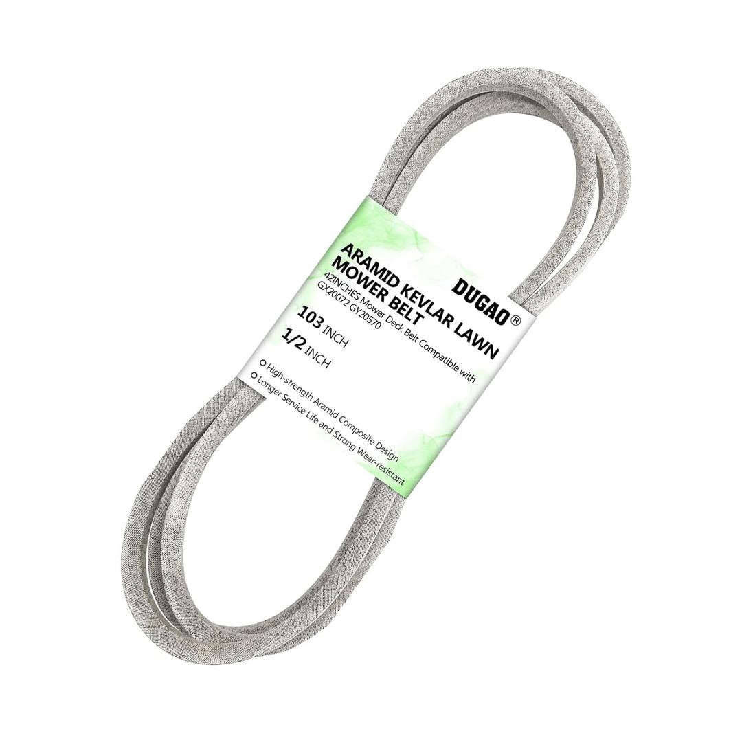 for John Deere LT155 LT165 Drive Belt M126009 1/2 x 86 Inch Kevlar Aramid Reinforced Lawn Mower Transmission Belt Heavy Duty Wear-Resistant