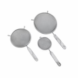 2 PIECE SET STAINLESS STEEL FINE MESH STRAINERS (2 Piece)