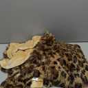 XeGe Luxury Faux Fur Leopard Print Throw, Soft 50x60 Cheetah Print Fluffy Blanket, Shaggy Plush Decorative Couch Throw, Cute Furry Fuzzy Animal Print Blanket for Sofa Bed, Brown