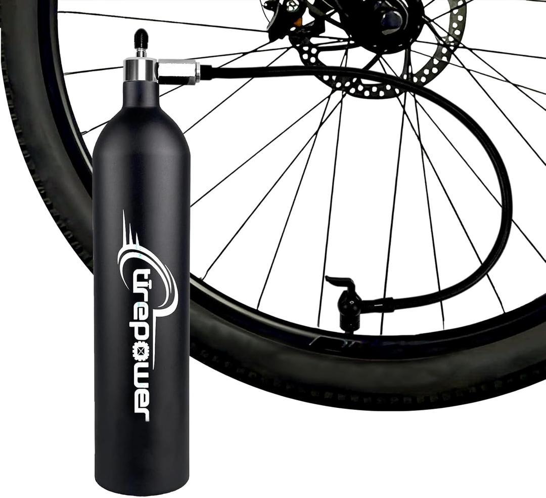 Tubeless Tire Inflator,Tubeless Bike Pump Max 200PSI, 1.3L Large Capacity, Aluminum Alloy Materials Perfect for MTB (Black)