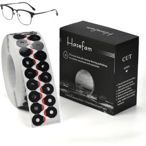 1000Pcs Lens Edging Blocking Pads Optical Eyeglasses Processing Polishing Anti Slip Double-Sided Adhesive Sticker Tape for Glasses Auto Edger Accessories (0.94x1.14inch)