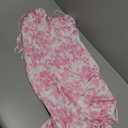 Milumia Women's Floral Tie Shoulder Maxi Dress Elegant Ruched Bust Fishtail Cami Dresses Light Pink X-Large
, XL