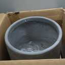 Kante 15.3" Dia Round Concrete Planter, Outdoor Indoor Large Plant Pots Containers with Drainage Hole and Rubber Plug for Home Garden Patio, Natural Concrete