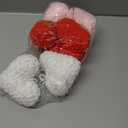 Soulchen 6 Pcs Valentine's Day Heart Ornaments 5inch Crochet Heart Ornaments Handmade Gifts Valentine Hearts Hanging Decor for Home Party Favor