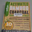 Activated Charcoal Odor Absorber for Strong Odors in Car, Closet, Shoe, Basement. 10 Activated Charcoal Bags Odor Absorbers for Home. Bamboo Charcoals Air Purifying Bag Charcoals Deodorizer Eliminator