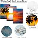 3 PCS Beach Picture Wall Art for Home Decor Beach Poster Summer Wall Decor Sunrise and Sunset Beach Canvas Prints for Living Room Decorations 16 24 in*3(Unframed)