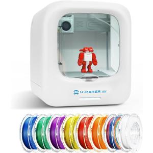 3D Printer for Kids, Beginner 3D Printer with 8 PLA Filament Set, Huge Toy Library & Modify, Wi-Fi & App Control, Create STEM Toys, High Precision, W/ 15+ Mini 3D Design Module, X-Maker Joy