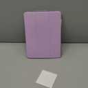 INFILAND Compatible with iPad Air 11 Inch Case M3/M2 (2025/2024), iPad Air 5th/4th Generation Case Cover (2022/2020) 10.9 inch with Crystal Clear Slim Back & Pencil Holder English Lavender (Diamond Clear Light Purple)