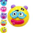 NEW Smushers Squishy, Curiosities Smushers Dog Face Swap Squishy, Cute Easy Squeezy Funny Face Squishy Stress Balls, Stress Relief Desk Accessory for Adults (Yellow)
