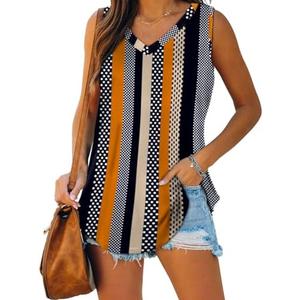 XIEERDUO Womens Tank Tops V Neck Basic Solid Color Casual Flowy Summer Sleeveles, Small