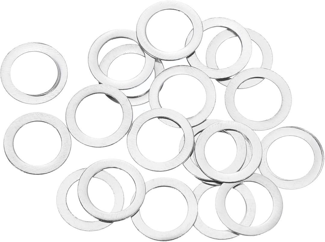 uxcell 20 Pcs M4 Flat Washer, 4x6x0.1mm 304 Stainless Steel Flat Spacers for Screw, Bolt, Automotive, Industrial Machinery