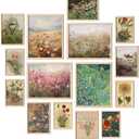 TRAMIN Floral Wall Art - Vintage Floral Prints for Wall Decor, French Garden Painting Spring Landscape Botanical Art Wildflower Decor, Flower Poster for Room Aesthetic Vintage Prints, (8x10 Unframed)