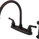 Kingston Brass FB795SP 8-3/4-Inch in Spout Reach Magellan 8-Inch Centerset Kitchen Faucet with ABS Sprayer, Oil Rubbed Bronze