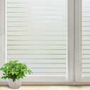DOWELL Window Privacy Film, Frosted Glass Window Film, Static Cling Glass Vinyl, Heat Blocking Frosting Coverings, Removable Door Stickers for Home Office, Non-Adhesive, Reusable, 23.6 x 157.5 inches