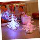 Angoily 3pcs Led Night Light Christmas Tree Acrylic Desk Tree Lamp RGB Home Decorative Night Lamp for Boys and Girls Bedroom Office