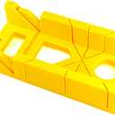 QWORK 12-Inch High Impact Plastic Miter Box with Versatile Cutting Angles and Ruler Scale