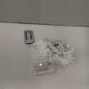 Christmas Snowflake String Lights, 20 FT 40 LED Battery Operated Fairy Lights with Remote, 8 Modes Timer Hanging Decor for Bedroom Patio Party Wall Indoor Outdoor Xmas Tree Decorations Cool White