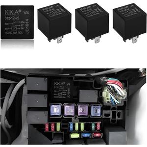 4 PCS 40A Car Relays, Multi-Purpose 5 Pin 12V Automotive Relay Switch Starter, Heavy Duty DC 40A Standard Replacement Relay for Auto Truck Van Motorcycle, Car Accessories