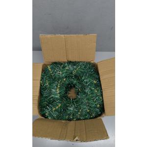 8 Pcs Christmas Wreath 10 Inch Green Artificial Wreaths DIY Faux Plain Wreaths Front Door Green Farmhouse Cabinets Wreath Indoor Outdoor Wall Decor (Classic) 