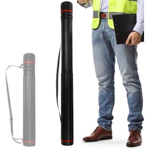 Telescoping Poster Tube Extendable 25" to 38.5" - Water-proof & Lightproof Storage Tube for Artwork Documents Blueprints Maps - Protective Storage Cases for Artists Architects Travel 25" to 38.5"(L)