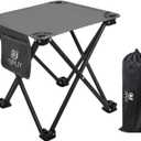 Opliy Camping Stool, Folding Small Chair Portable Camp Stool for Camping Fishing Hiking Gardening and Beach, Camping Seat with Carry Bag (Gray) (Grey)