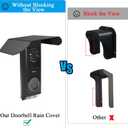 Universal Doorbell Rain Cover Compatible with eufy Video Doorbell E340/C31/C30/S330/S220,eufy Security Video Doorbell 2K,Stainless Steel Doorbell Cover Weatherproof, Anti-Glare Sun Shade Protection