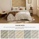 Bedsure Queen Size Comforter Set Beige, Boho Tufted Bed Set, Checkered Farmhouse-Style Distressed Vintage Bedding, 3 Pieces, 1 Plaid Geometric Comforter and 2 Pillow Shams