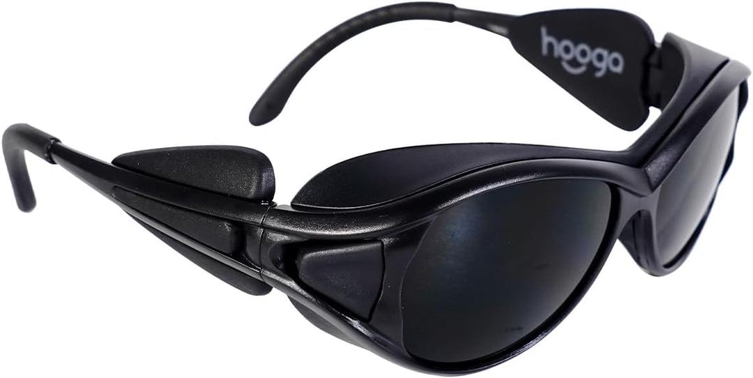 hooga Red Light Therapy Protective Glasses, Polycarbonate Lens, Near Infrared Brightness Reduction, Anti-Glare, UV Blocking, Unisex One-Size-Fits-Most, Eye Safety