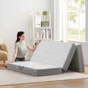 Foldable Mattress Queen, 6 Inch Memory Foam Folding Mattress Queen, Trifold Mattress with Breathable & Washable Cover, Portable Mattress for Guest Bed, 78"x58"x6"