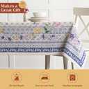 Maison d' Hermine Table Cloth Rectangle Table 100% Cotton 70 x 140 Inches Tablecloth Reusable Decorative for Dining Kitchen Room Farmhouse Home Gifts for Mothers Day Spring Summer - Faience