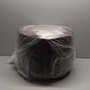 HIGOGOGO Round Stuffed Pouf Ottoman, Pu Leather Poufs with Foam Chunk Filling, Furry and Fluffy Pouf Foot Stool Storage Ottoman, 20 X 15 Floor Poufs Foot Rest for Living Room,Dark Brown