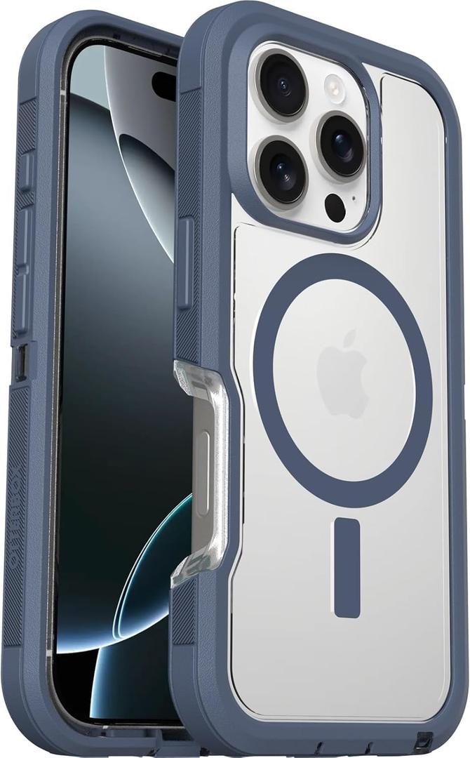 OtterBox iPhone 16 Pro Phone Case Defender Series XT  Rugged, MagSafe Compatible, Military-Grade Drop Protection, Shockproof, Raised Edges  Blue  Non-Retail Packaging