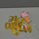 Ice Cream Bar Decor Kit, Summer Ice Cream Sundae Bar Glitter Banner Ice Cream Table Sign Food Labels Tents Cup Tag Sticker for Ice Cream Theme Baby Bridal Shower Bday Wedding Graduation Party Supplies