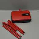 Eyliden Carpet Sweeper, Mini Size Lightweight Hand Push - No Noise, Non-Electric, Easy Manual Sweeping Only for Carpet Cleaning (Red)