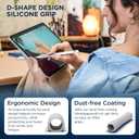 OASO Stylus Pen, Tilt Drawing Palm Rejection Stylus Pencil for Apple iPad 6/7/8/9/10, Mini 5/6, Air 3/4/5, Pro 11''/12.9'', M2/M3/M4/M5, Include Pencil Grip & Extra Tips & Universal Stylus (White)