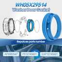 OEM WH05X29514 Washer Door Diaphragm, Rubber, Plastic, Replacement Clothes Washing Machine Door Gasket Seal for GE Washer, Door Boot Seal, AP6983547, PS12743601, EAP12743601