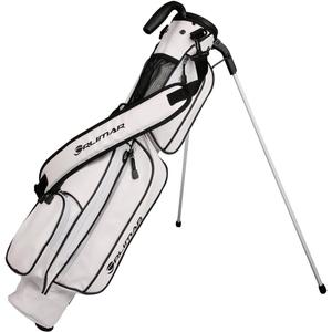 Orlimar Pitch 'N Putt Elite Synthetic Leather Sunday Golf Bag with Stand (White/Black)