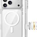 TORRAS Stronger Magnetic Shockproof for iPhone 17 Pro Case, Compatible with MagSafe, Military-Grade Drop Protection, Camera Control, DIY Button, Slim Clear Phone Case for iPhone 17 Pro, Clear