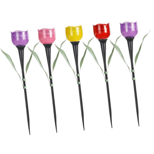 Bytech 5-Pack Solar Powered Tulip Stake