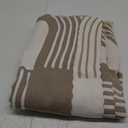 Boho Chenille Couch Cover with Tassels, Bohemian Sofa Cover for 1 Cushion Couch, Armchair, Chair, 1 Seater (71" x 91", Khaki)