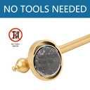 Magnetic Curtain Rods for Metal Doors，Multi-Use Adjustable Appliance for Windows Iron Steel Places，9-16 Inch，Gold，2 Pack