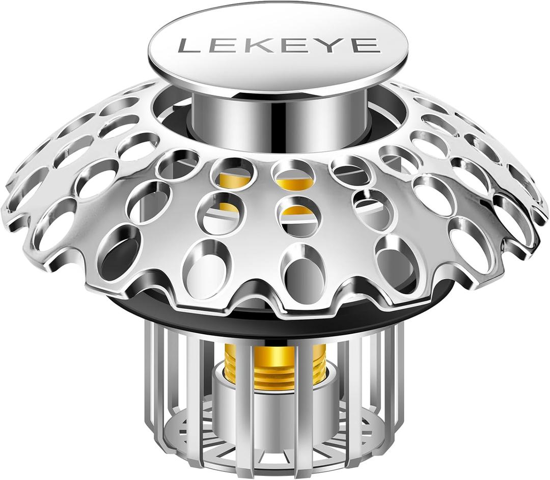 LEKEYE Tub Stopper | Shower Drain Hair Catcher | Bathroom Bathtub Plug | Pop Up Bathtub Drain Stopper for 1-1/2" to 1-3/4" Bath Drain Hole