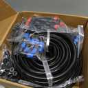 240FT Drip Irrigation System Kits - Automatic Garden Watering Sprinkler with 1/2 & 1/4 inch Tubing Hose Patio Misting Plant Irrigation Water Equipment Quick Connector for Greenhouse Flower Beds Lawn