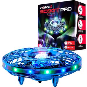 Force1 Scoot Pro Hand Operated Drone for Kids or Adults - Induction Hands Free Motion Sensors Mini Drones with Bright LED Projection, 360 Flips, Easy Indoor Small UFO Flying Orb Ball Drone Toy