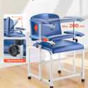 VEVOR Phlebotomy Chair, Blood Draw Chair with Adjustable Armrests and Flip Arm, 400LBS Loading Blood Drawing Medical Chair with Soft Padded Seat, Easy-to-Clean PVC Leather for Hospitals, Labs, Clinics