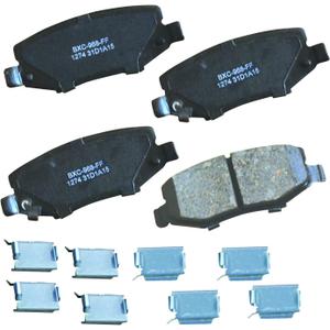 Bendix Premium SBC1274 Ceramic Rear Brake Pads for Dodge Nitro 2012-2007, Jeep Liberty 2013-2008, Wrangler 2017-2007, Wrangler JK 2018