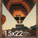 15x22 Picture Frame, Classic Brown 15 x 22 Poster Frame for Horizontal or Vertical Wall Mounting, 1 Pack